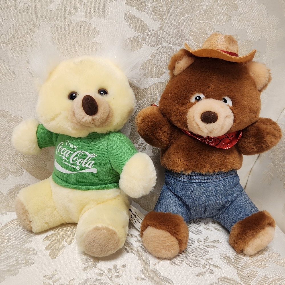 Whatabear Grrr Promotional Bear Plush - Cowboy Hat/Bandanna & Coca Cola Koala